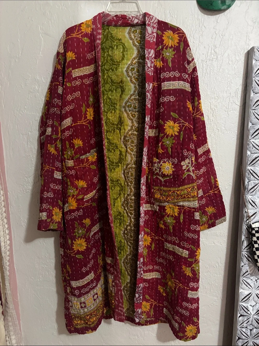 She’s 1 Oak Reversible Kantha Kimono One Size - Picture 5 of 8